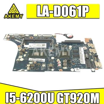 

AKemy BIVS3/BIVE3 LA-D061P Motherboard FOR Lenovo Ideapad 500S-13ISK E31-80 Laptop Motherboard CPU I5-6200U GT920M 100% Test