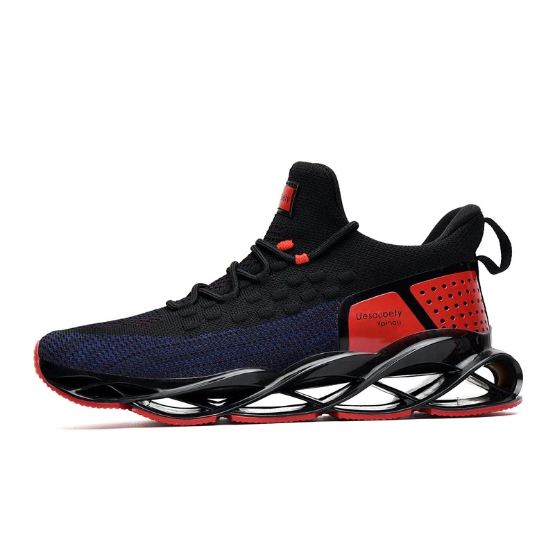 Новая дышащая Спортивная обувь для мужчин, амортизирующие кроссовки для улицы, спортивная обувь, профессиональная обувь для тренировок, Zapatills - Цвет: 2930Black Red