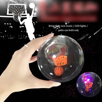 

Music Pocket Basketball With Light Children'S Catapult Flash Mini Basketball Toy Palm In Toy Basketball Shooter