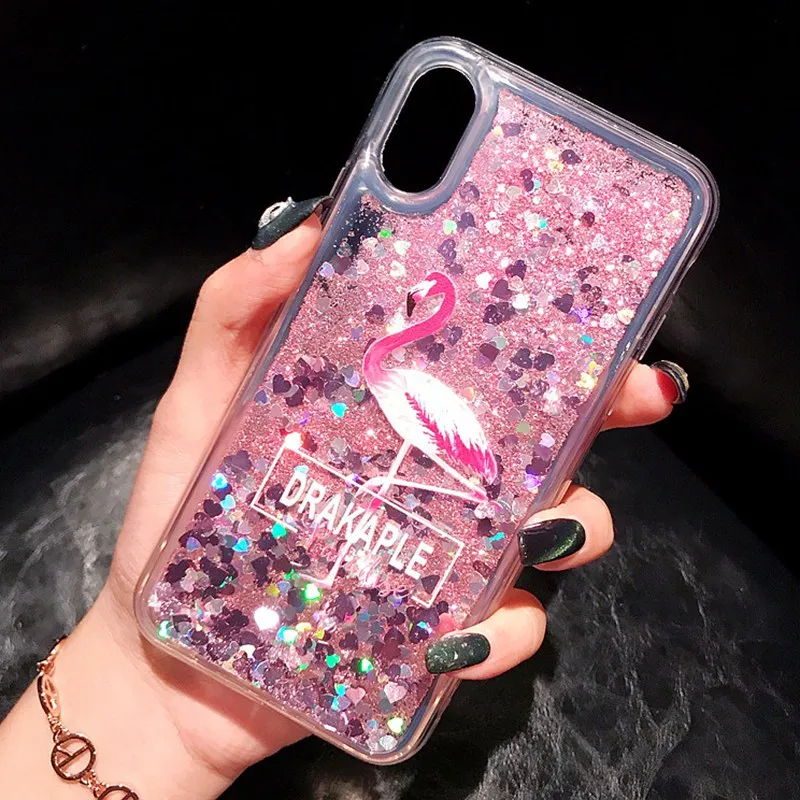 Single Силиконовый Жидкий чехол для Honor 8A 8C 8X8 S 6C Pro Honor 10 9 8 Lite X Блестящий зыбучий песок чехол для huawei P30 Lite чехол P20 Pro - Цвет: Single