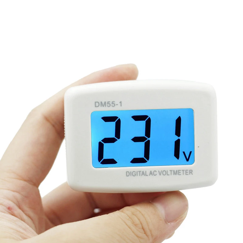 

DM55-1 LCD Digital Voltage Tester Meter AC 80-300V Household Mini Voltage Analyzer Checker Voltmeter EU US Plug