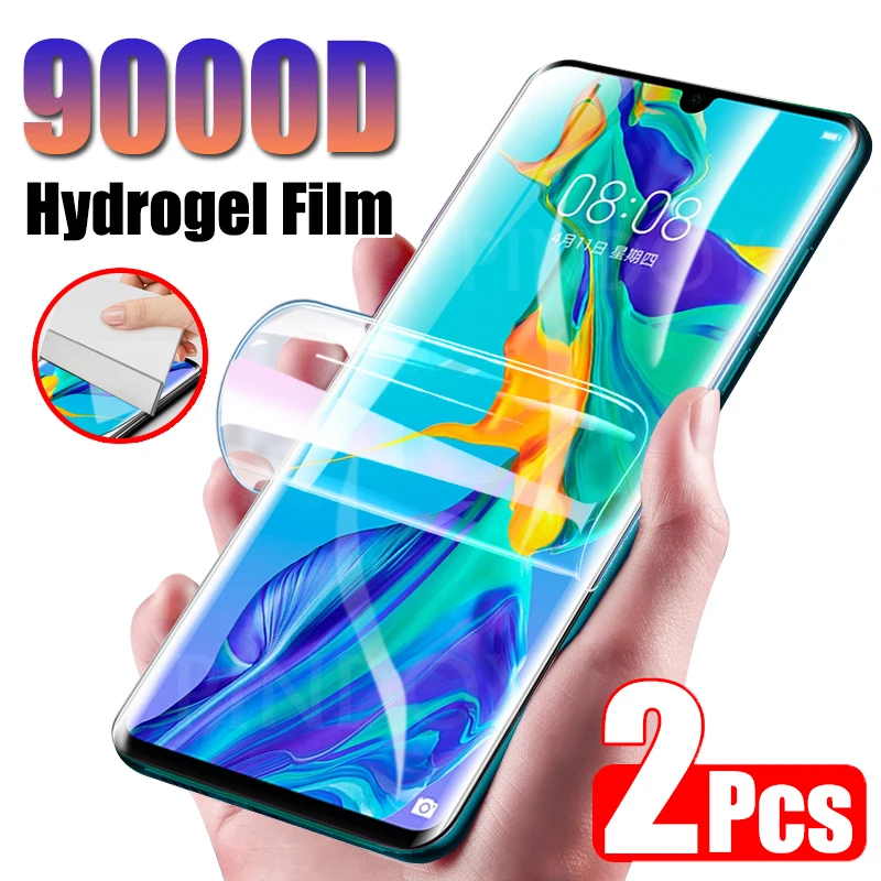 2 шт. Гидрогелевая пленка для Huawei P20 P30 Pro Lite P Smart 2019 полная защита экрана Mate 20 30 не