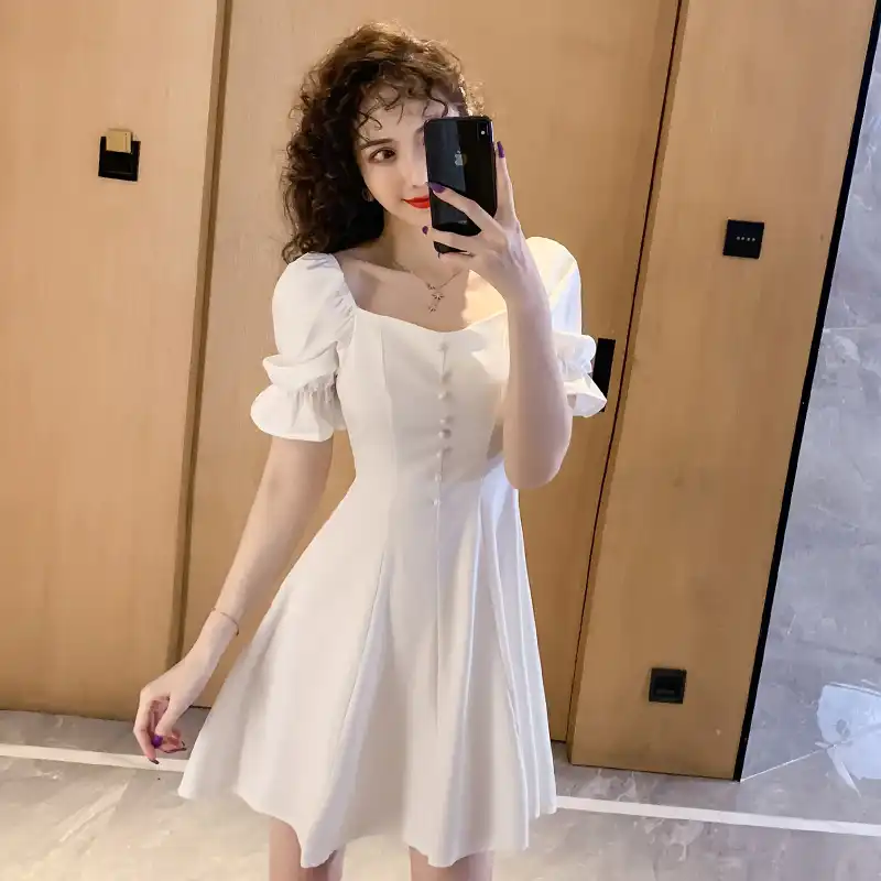 red and white one piece dress