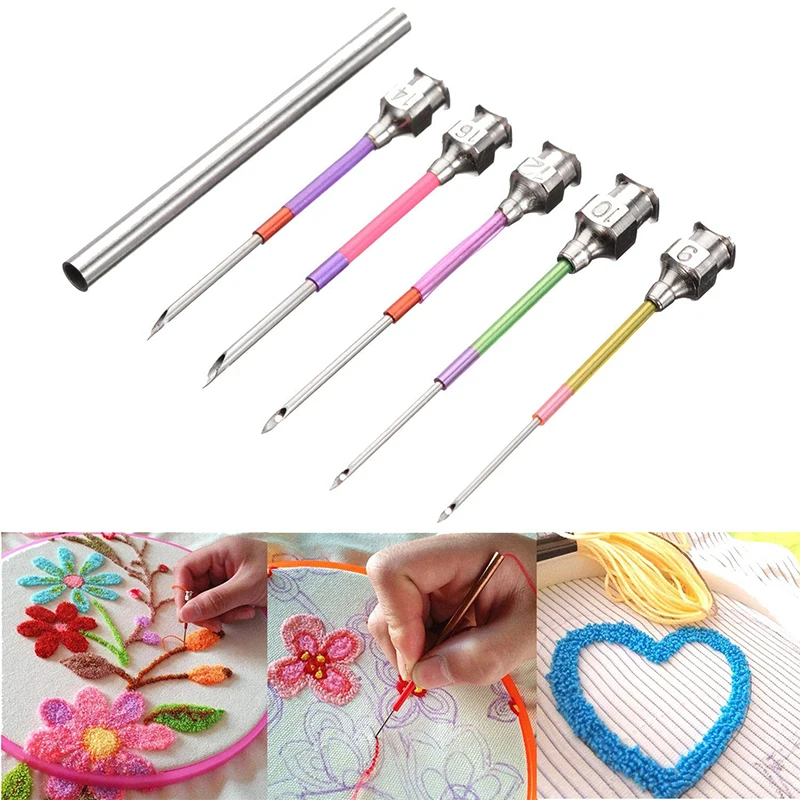 Punch Needle Tool Kit Embroidery Stitching Punch Needle Crochet Knitting  Embroidery Pen DIY Craft Stitching Applique Sewing Tool - AliExpress