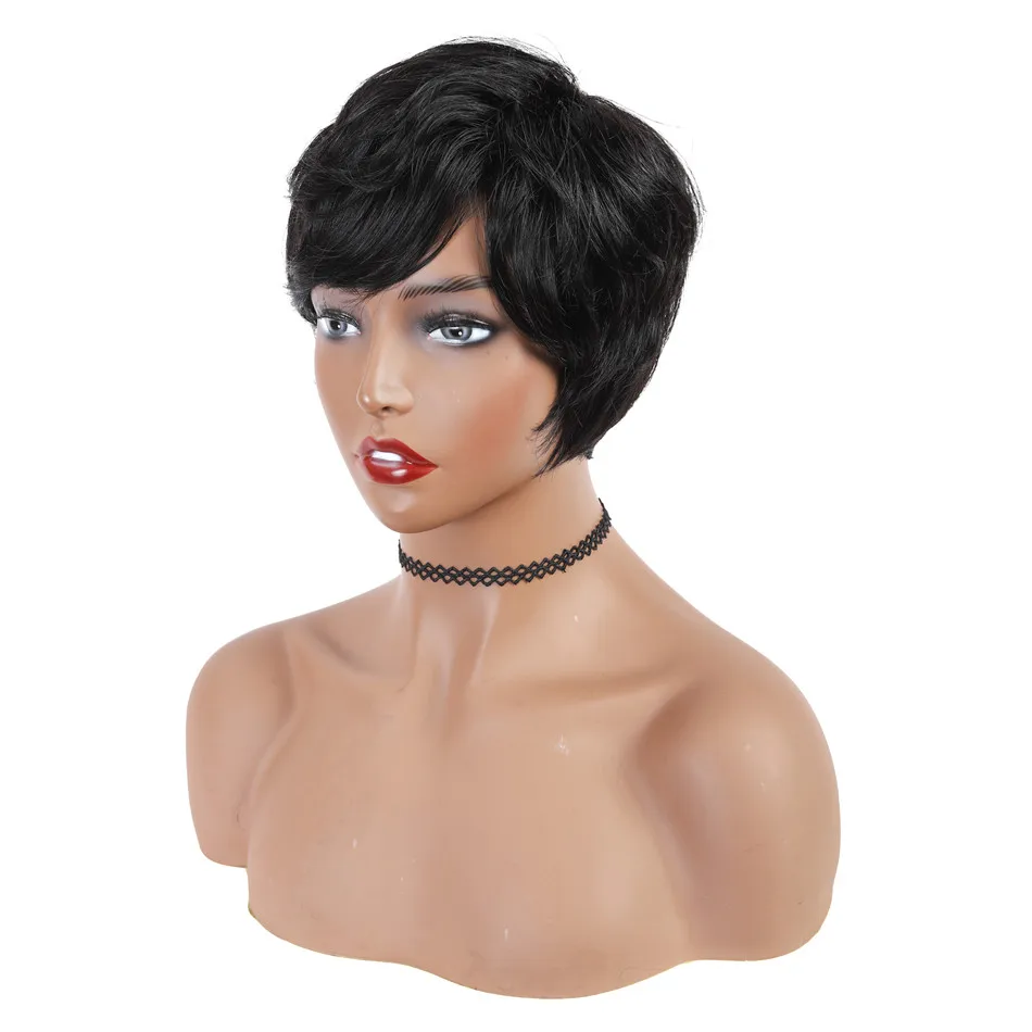 Pixie-Cut-Short-Non-Lace-Human-Hair-Wigs-Natural-Black-Machine-Made-Wig-Natural-Look-Wavy (1)