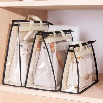 

Non-woven Fabric Dust Bag For Handbag Transparent Travel Hanging Toiletry Storage Pouch Wardrobe Closet Dust Cover For Women Bag