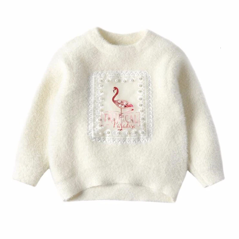 Ali1551H Girls Winter Sweater Water Mink Velvet Kids Wool Knit Clothes New Baby Boys Cartoon Pullover Sweaters for Children Clothing - Цвет: Ali1551H