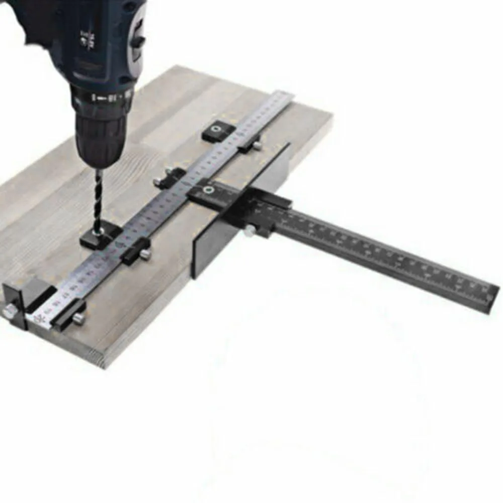 

Wood Works Punch Locator Kit Measurement Reversible Jig Drill Guide Hole Drawers Hand And Power Tool Accessories