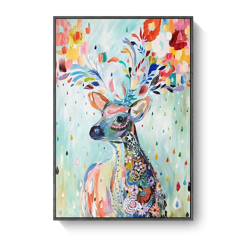 

Manufacturers Wholesale NueveDeer Scandinavian Minimalist Decorative Painting Abstract Restaurant Vertical Entrance Bedroom Hang