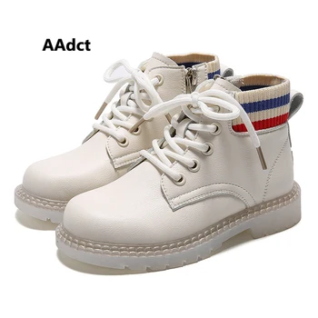 

AAdct 2020 girls boots new autumn children shoes Brand little kids martin boots for boys fashion British style