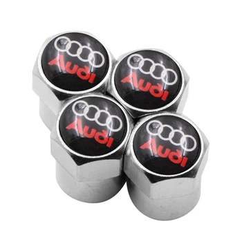 

4 PCS Car Tire Wheel Valve Stem Caps protection cover For Audi a3 a4 a5 a6 a7 a8 b5 b6 b7 b8 c6 c7 c8 8v 8p car accessories