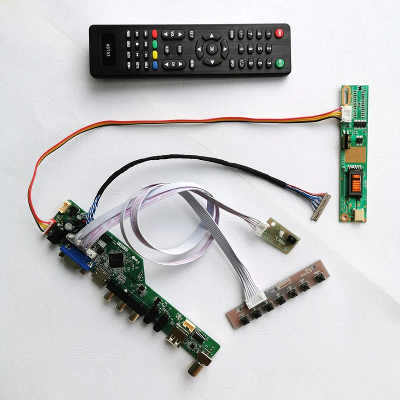 Fit QD12TL01/QD12TL02 12," 1 CCFL 1280*800 панель для ноутбуков LVDS 20 контактов VGA+ HDMI+ аудио+ USB+ пульт дистанционного управления ЖК-экраном