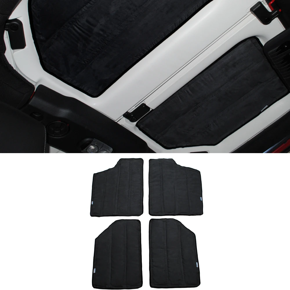 Hardtop Heat Insulation Cotton Cover Sound Deadener Pad for Jeep Wrangler JK 2011-2017 2-Doors Car Interior Accessories Black | Автомобили