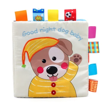 

Early Learning Cloth Book Cute Educational Intellectual Development Crib Washable Animal Baby Toy Bed Reusable Toddlers Sound