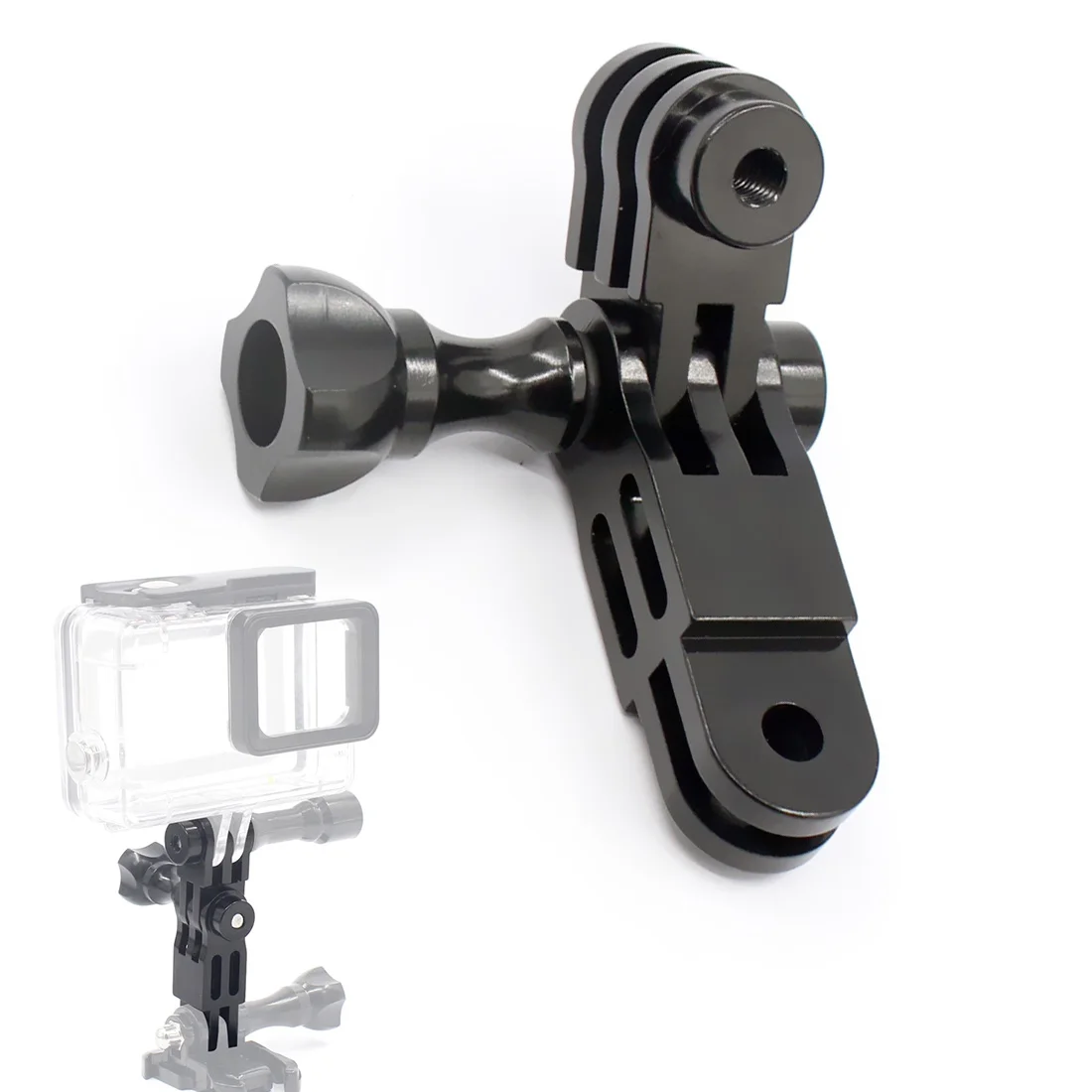 

CNC Aluminum Three-Way Pivot Arm Mount Adapter Blue for GOPRO Hero 1 2 3 3+ 4 5Session/Xiaomi Yi/SJ/GitUp Sport Camera