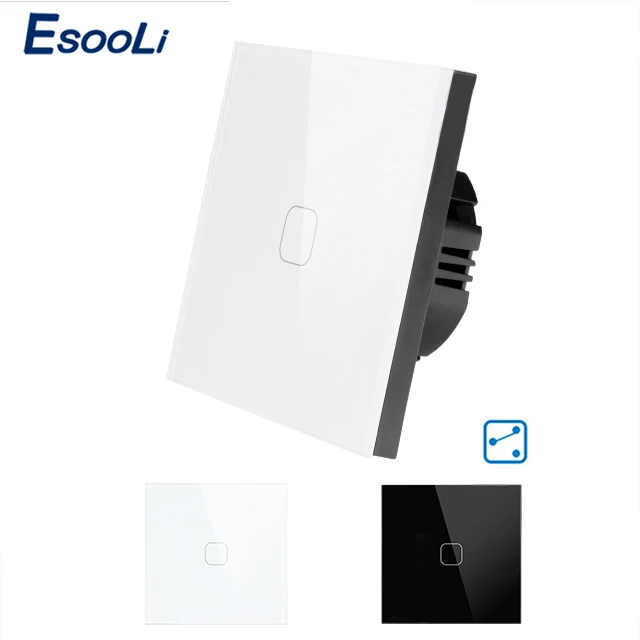 Esooli умный дом стандарт ЕС 1 банда 2 способ света настенный сенсорный выключатель