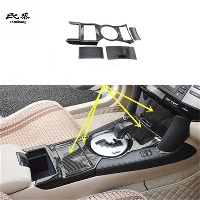 

4pcs/Lot ABS Carbon Fiber Grain Central Control Glass Cup Panel Decoration Cover For 2005-2009 Toyota RAIZE Car Accessories