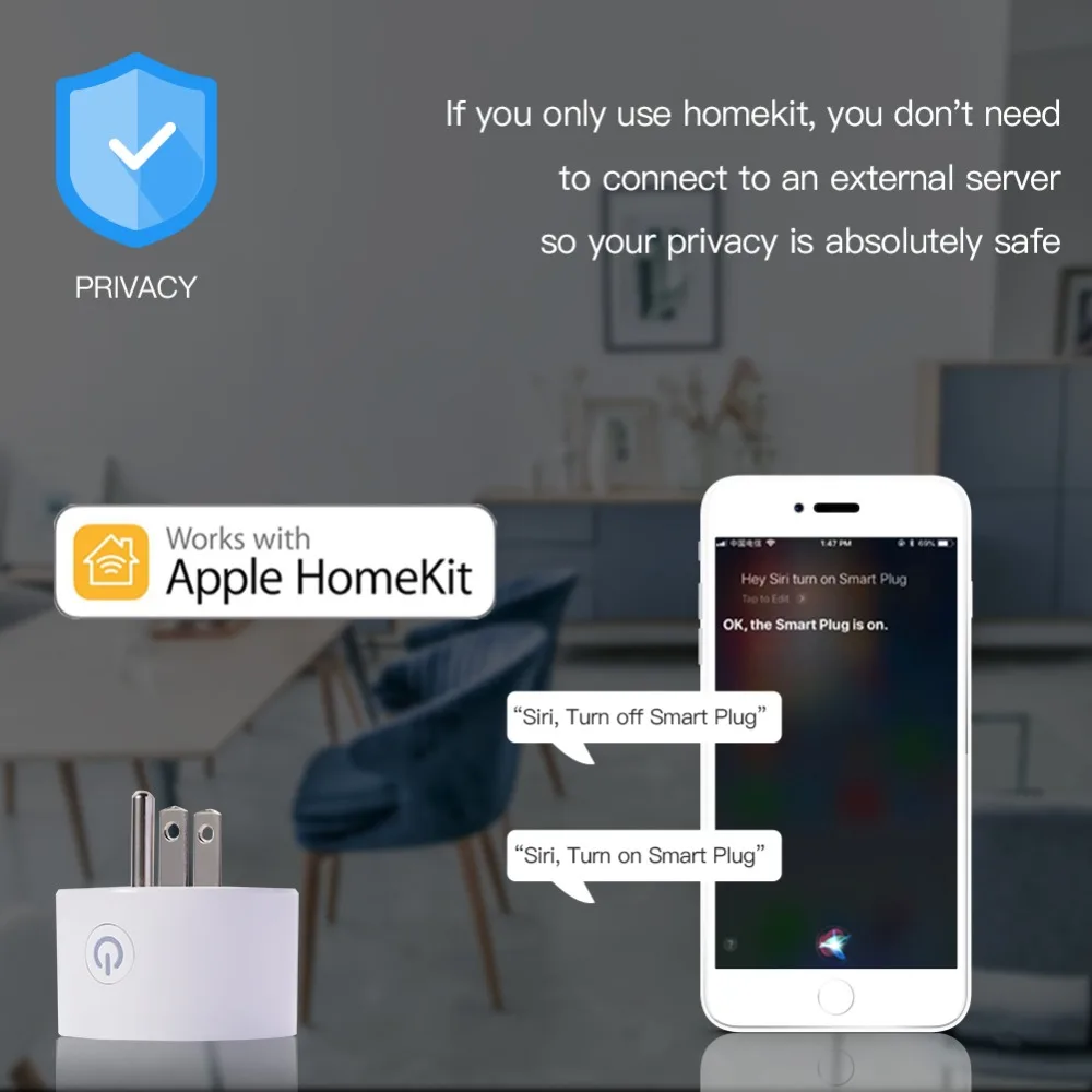 1/2/4 шт. для HomeKit Smart нам розетка работать с Apple Home приложение Alexa/Google Assistant таймер гнездо не требуется 2,4 ГГц делать дома