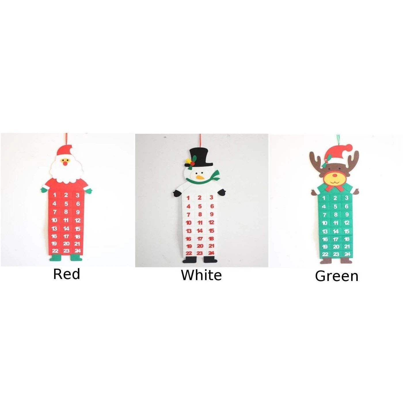 Christmas Felt Countdown Advent Calendar Xmas Decor Creative Wall Hanging Ornaments Family Home Decorations Calendar Baubles