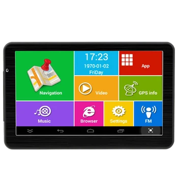 

7 Inch Android Car GPS Navigation 1GB RAM 16GB Sat Navigator AV-IN WIFI FM Transmitter Bundle Free New Maps