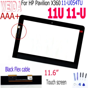 

WEIDA 11.6" Touch For HP Pavilion X360 11U 11-U 11-U054TU 11-ab Touch Screen Digitizer Black Flex Cable For HP 11U Touch
