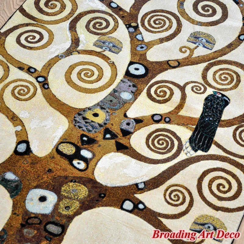 Настенный Гобелен Gustav Klimt Tree of Life жаккардовое переплетение украшение для дома из