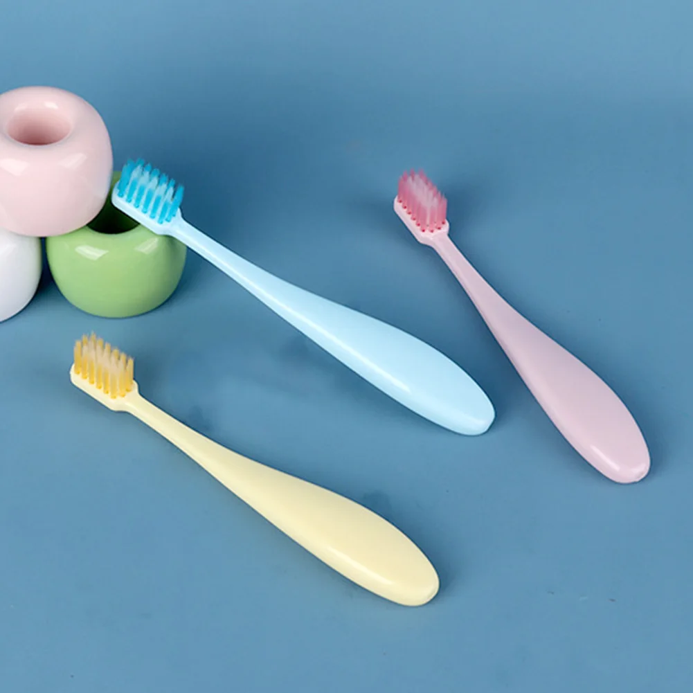 3 шт. зубная щетка Детская сверхтонкая безопасная домашняя конфетная цветная мягкая практичная универсальная ручка для здоровья Милая ручная ванная комната