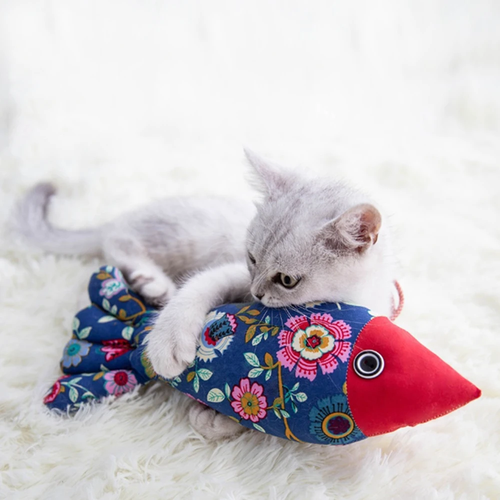 Игрушка для домашних животных в форме рыбы, кошек, кошачьей мяты, необычная Подушка-рыба, интерактивные обучающие игрушки для домашних животных, товары для кошек, игрушка для жевания домашних животных N14