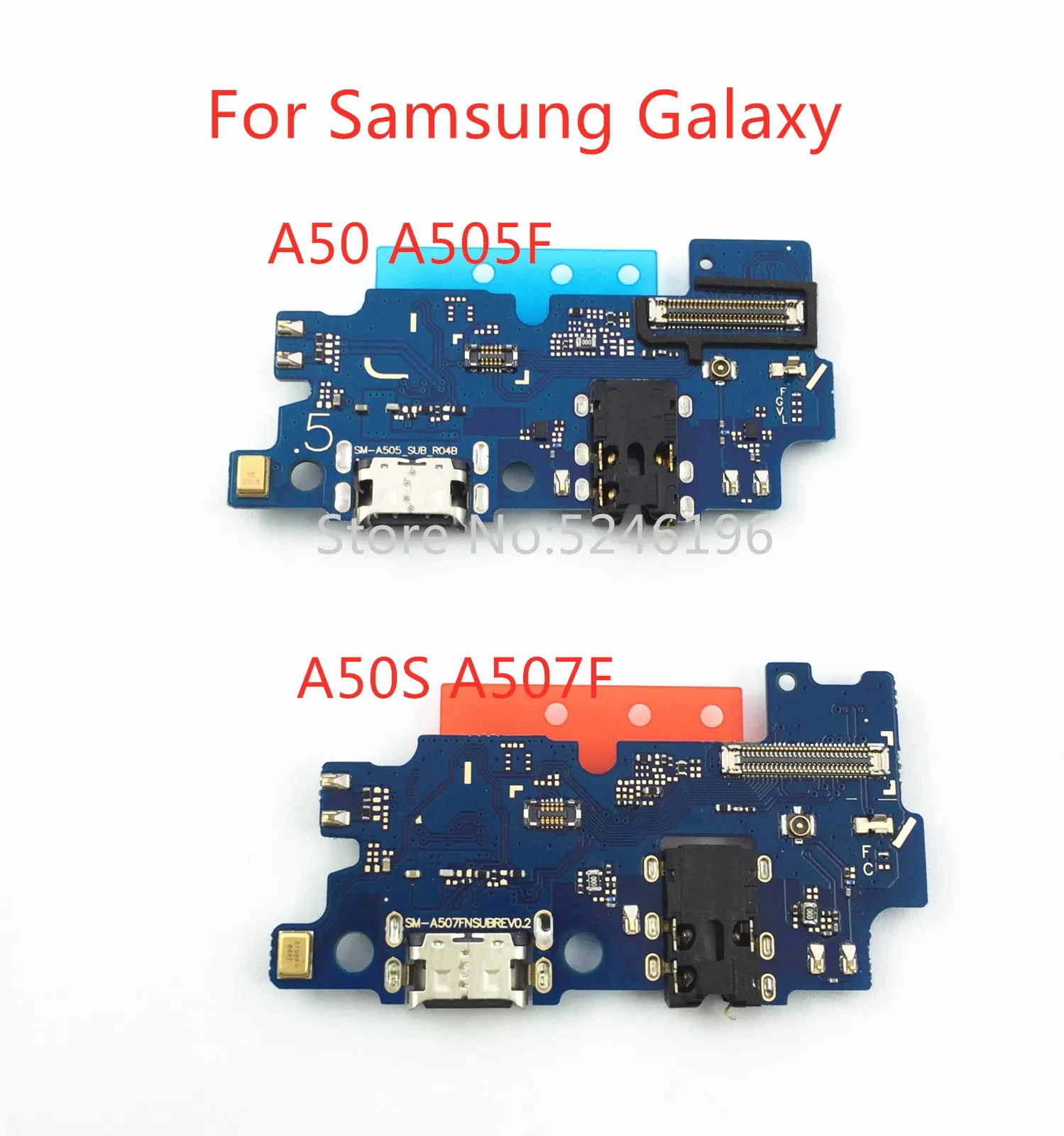 1 шт. подходит для Samsung Galaxy A50 SM-A505F A50S A507F USB зарядный порт зарядное устройство базовый разъем мягкий кабель Замена частей