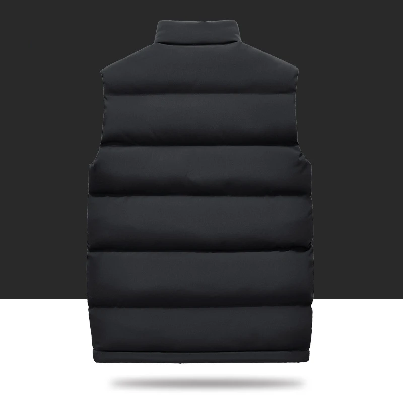 Большие размеры 6XL 7XL, мужские теплые жилеты в Корейском стиле, зимняя, красная, Черная спортивная одежда, жилет с хлопковой подкладкой, карманы на молнии, 54 хипстерские жилеты