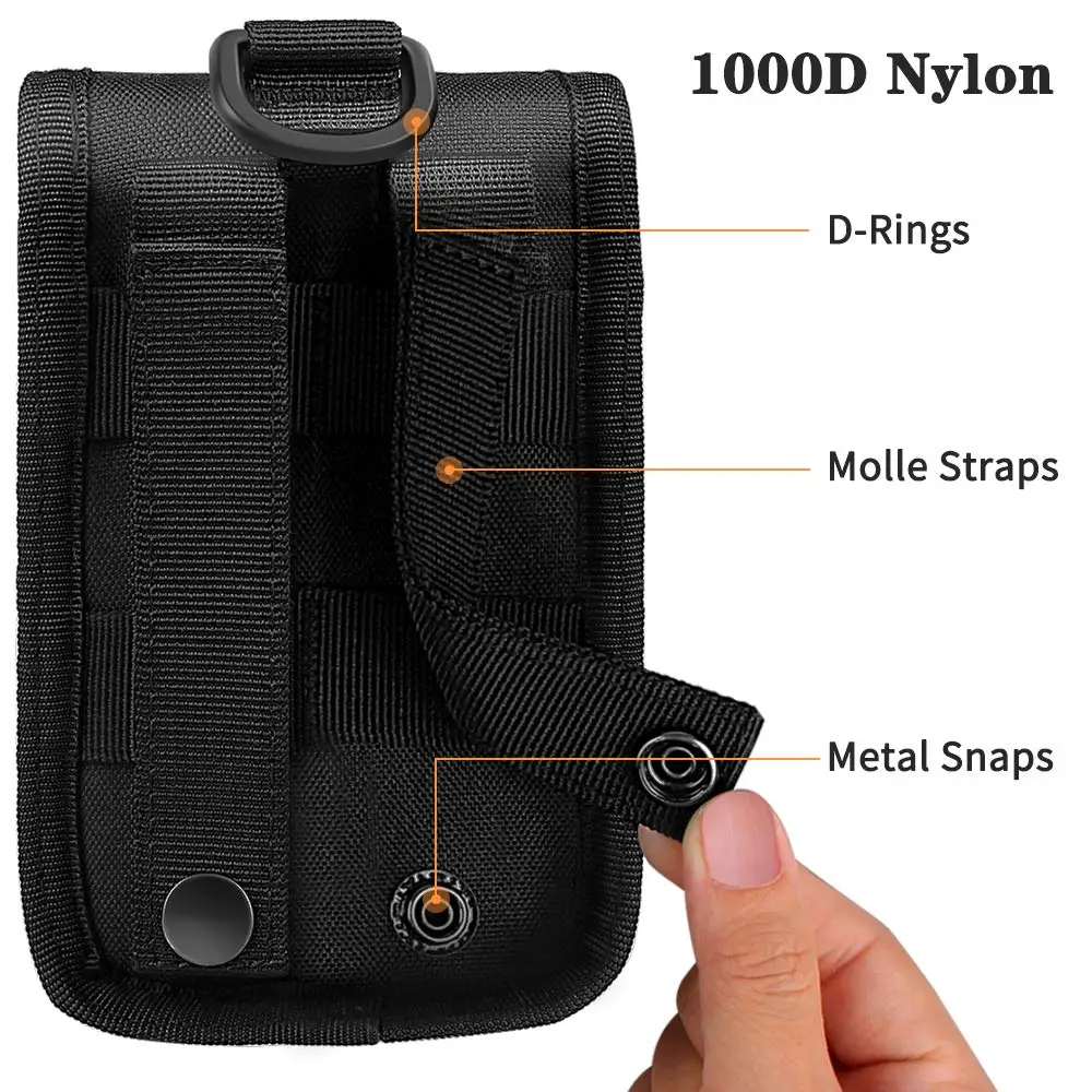 Utilidad Táctica Molle Paquete de la Cintura Bolsa de teléfono celular titular de la tarjeta de identificación Bolsa Correa Funda
