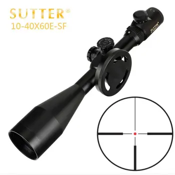 

SUTTER 10-40x60E-SF Scopes Glass Etched Reticle Riflescope Red Illuminated Large Hand Wheel Lock Hunting Shooting Rifle Scope