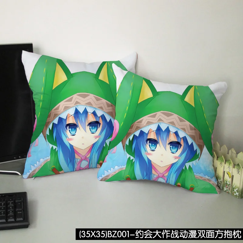 Индивидуальный чехол для подушки в стиле аниме «DATE A LIVE» для дома и спальни, декоративный чехол для подушки с рисунком из мультфильма, унисекс