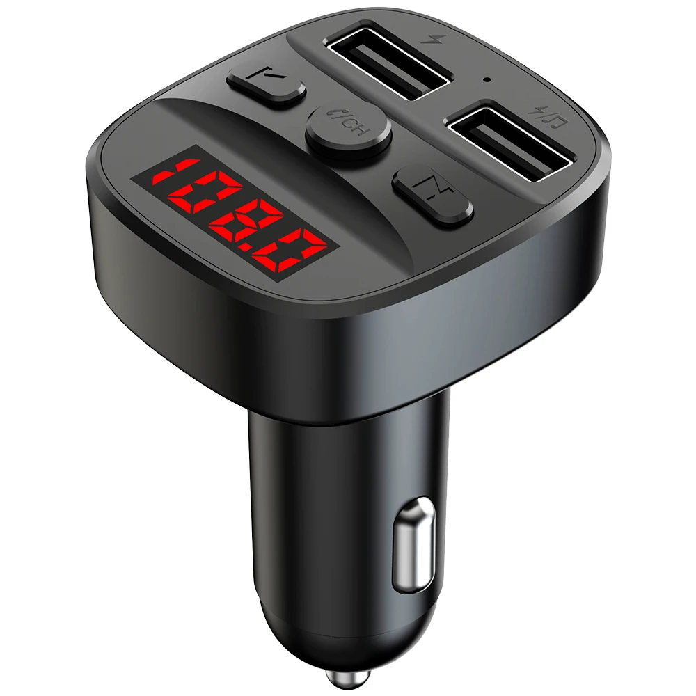 

Bluetooth 5.0 FM Car Transmitter Wireless Handsfree Audio Auto MP3 Player 12V 24V Dual USB Fast Charger Car Accessories All Cars