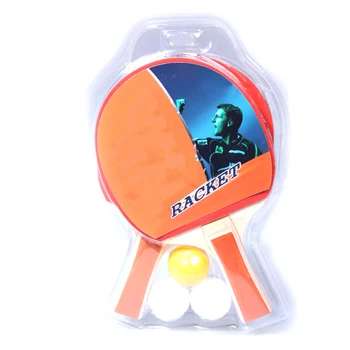 

2Pcs Table Tennis Ping-Pong Racket Paddle Long Haddle Rackets Paddle 3 Balls Set High Quality Practical And Durable