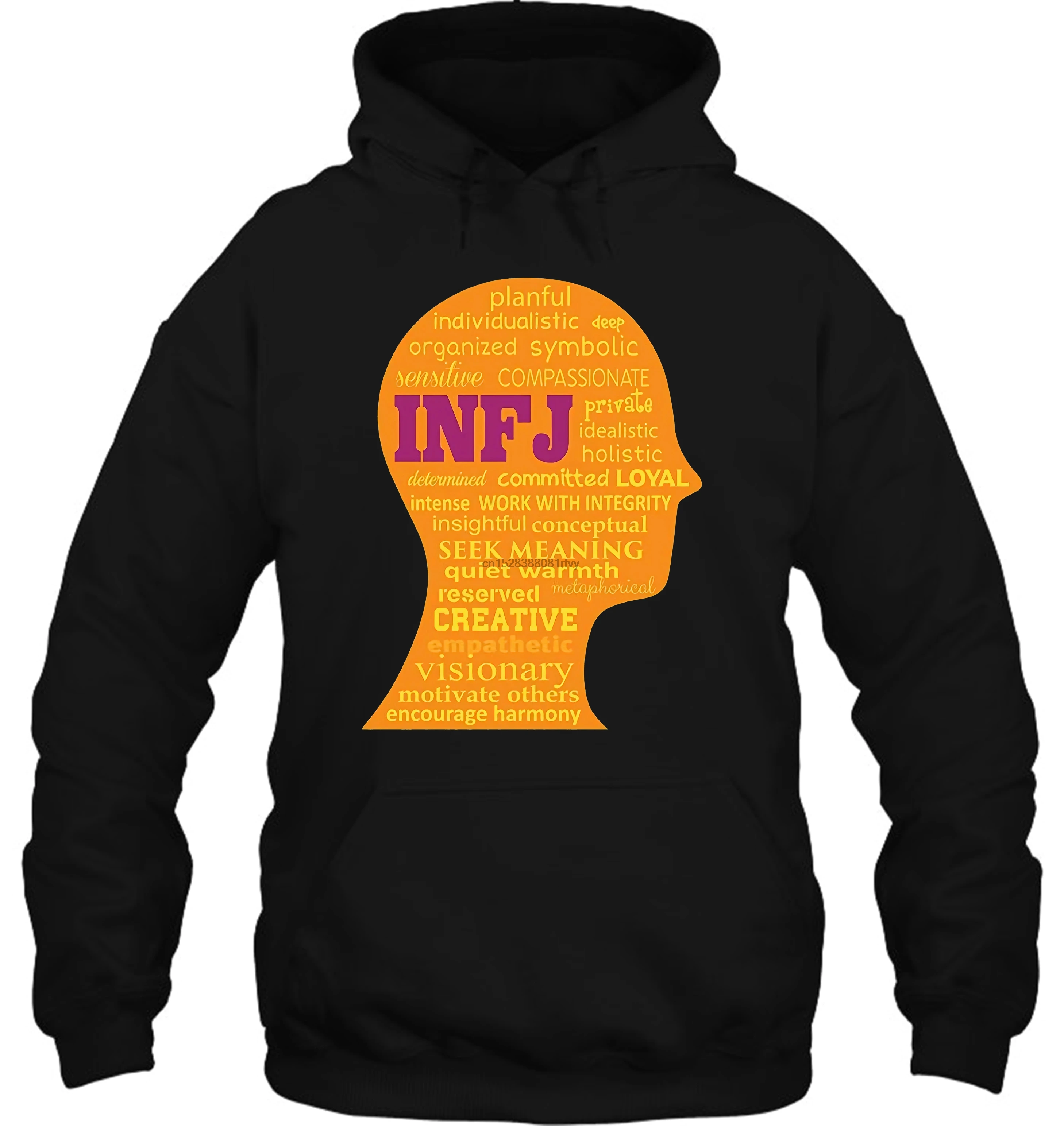 Мужская толстовка с капюшоном INFJ Meyers Briggs Описание головы MBTI индивидуальная женская уличная одежда