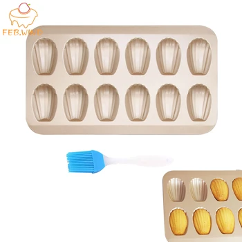 

Carbon Steel Mini Madeleine Pan/Molds 12 Cups Mini Cake Pans Madeleine Tray Metal Mini Cake Mould C017