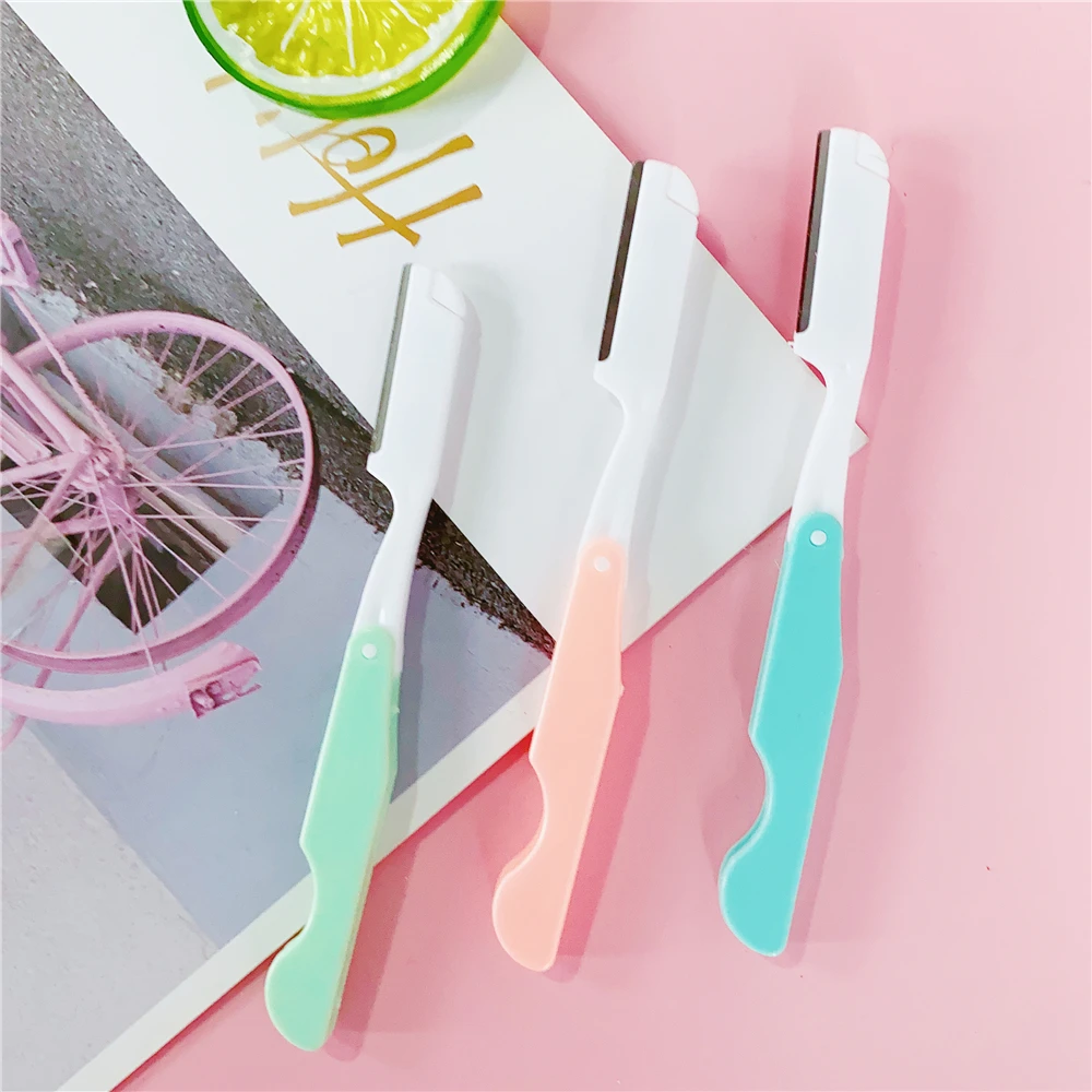 3Pcs/Bag Face Eyebrow Trimmer Blades Shaver Knife Foldable Shaper Shaping Razor Hair Remover For Women Whole Body Beauty Tools eyebrow trimmer set eyebrow trimmer eyebrow razor set eyebrow razor eyebrow trimmer blade