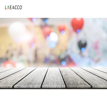 Laeacco деревянные доски воздушные шары боке фокус сцены детские дети фотографии фоны для фотографий фоны ткань для фотостудии