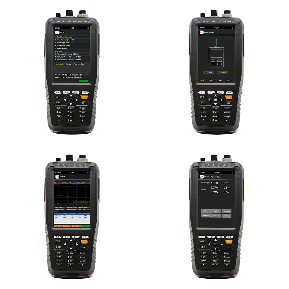 TM290 измеритель мощности оптического волокна тестер OTRD оптический рефлектометр с VFL/OPM/OLS сенсорный экран