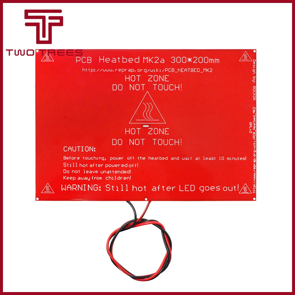 Новый RepRap 3D принтер PCB Heatbed MK2A Подогреваемая кровать со светодиодом и резистором
