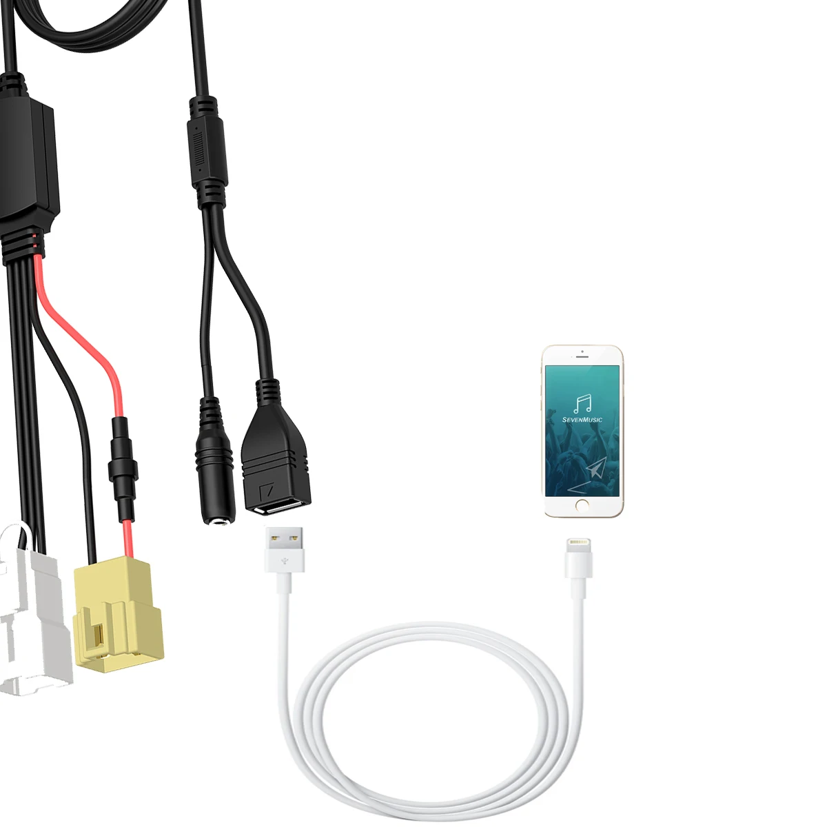 Автомобильный стерео AUX адаптер CHELINK аудио кабель с USB интерфейсом и 3 5 мм