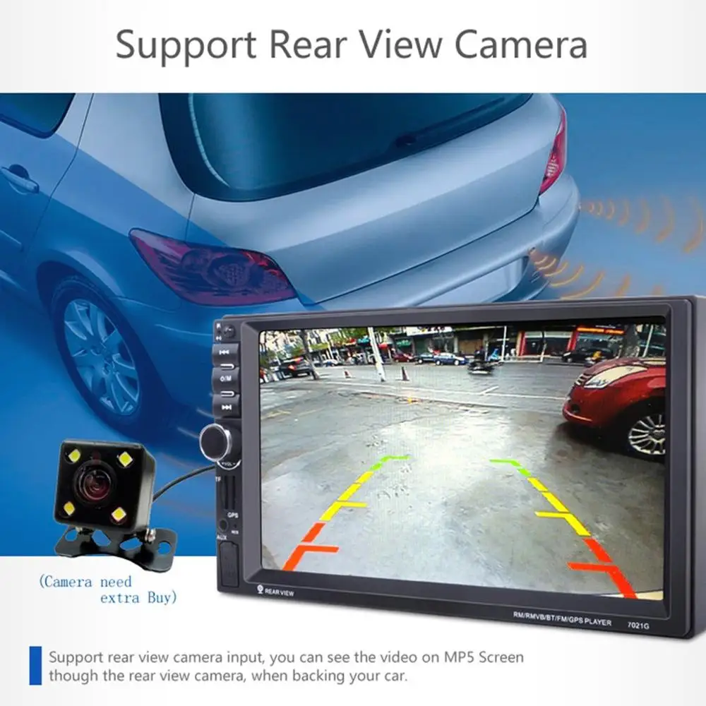  7-Inch 1080P Hd Dell'automobile Dello Schermo di Tocco MP5 Player con Gps di Navigazione Vivavoce F