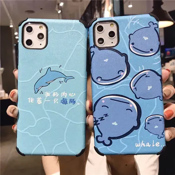 

200pcs ocean dolphin Dance And Jumping cell phone case cover for iPhone 8 7 6 6S Plus 5 5S SE XR X XS MAX Wholesale