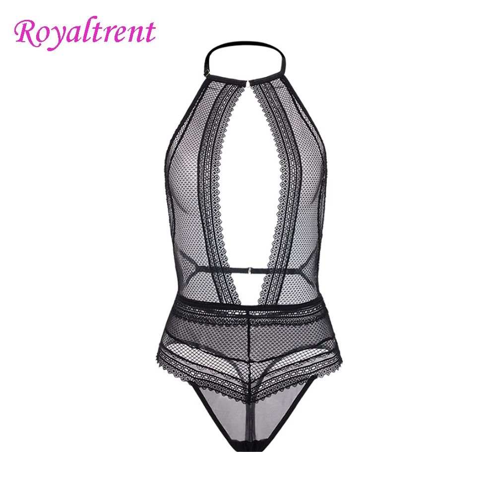 

Retro Underwear Court Corset Stitching Mesh Jumpsuit Sexy Slim One-Piece Suit Waist Corset Perspective onesies sexy lingerie