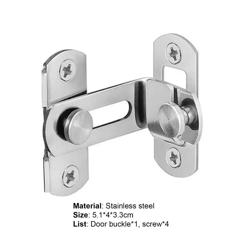 90 Degree Stainless Steel Door Hasp Anti-rust Safe Door Bolt Lock Buckle Security Sliding Chain Locks For Hardware door latch sliding door latch door lock latch