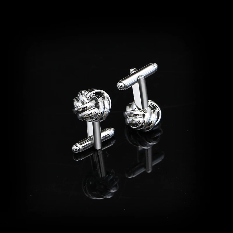 Crystal Cufflinks Golden Silver Black Color Round Ball for Men Jewelry Accessories Suit Gentleman