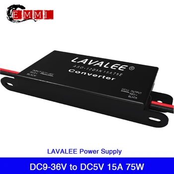 

LAVALEE ASD-12D5N15A75E Input Voltage DC9~36V To / output Voltage DC 5V 15A 75W Vehicle Power Supply for LED Display