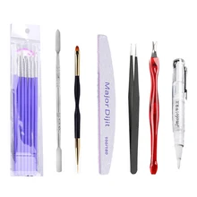 Набор аксессуаров для нейл-арта из стекловолокна для наращивания ногтей инструменты для маникюра Лак для ногтей сухая лампа набор CLA88