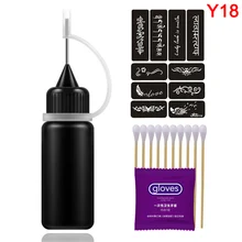 Горячая 10 мл черная временная татуировка набор чернил боди-арт живопись инструменты натуральный длительный CNT 66